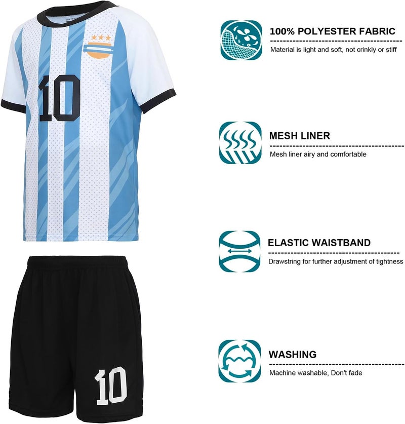 JVF Soccer Jerseys for Kids Boys Girls Youth for Sport Football Training Uniform Soccer Fans Shirt Gift Kit Set - Image 4